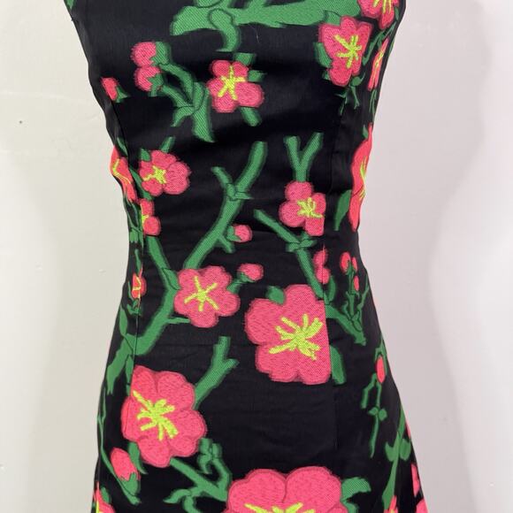 Andrew Gn Mini Dress Spring 2015 Runway Floral Jacquard NWT Bold Print Sz 36 - Picture 4 of 14